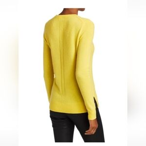 Saks Fifth New Avenue Cashmere Roundneck Yellow Women's Sweater